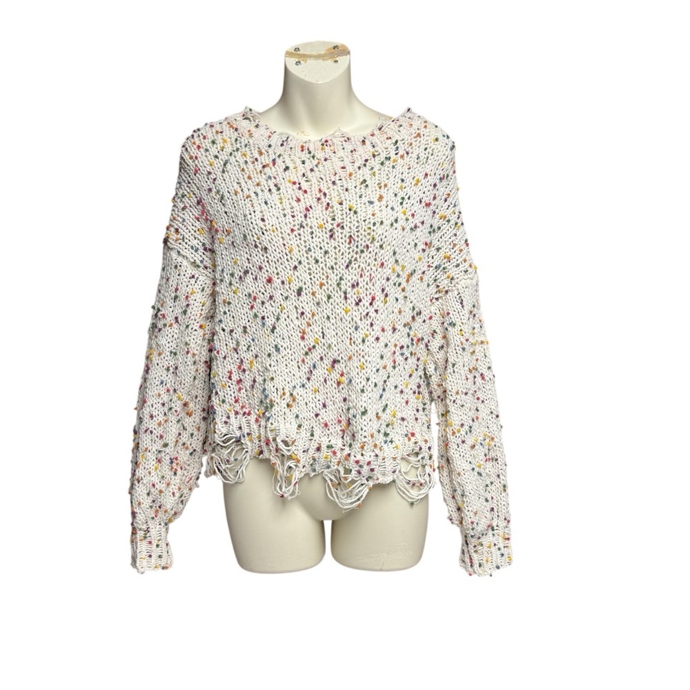 Funkitribe size small/medium speckled  Multicolor Knit Sweater